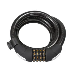 Serfas 6m X 15mm Coiled Combination Cable Lock W/Bracket